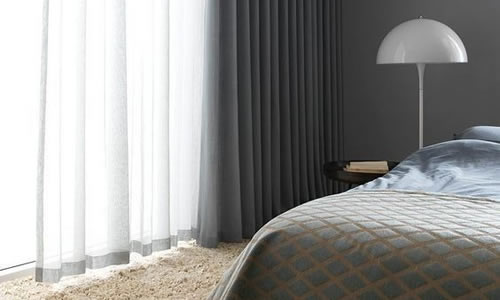 Cortina Blackout e voil de linho